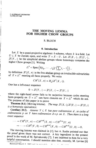 The moving lemma for higher Chow groups