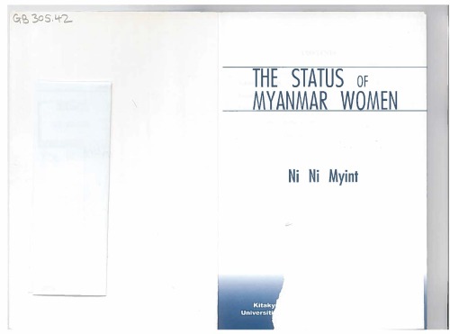 Family Life and Social Status of Myanmar Women (excerpted from 
