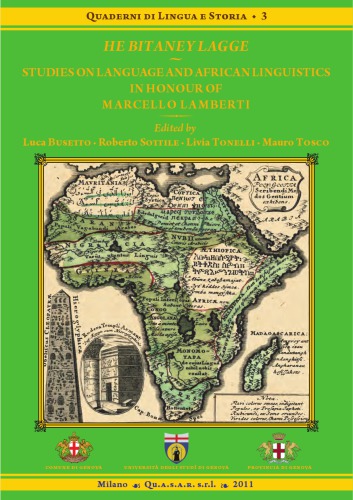 He bitaney lagge • Studies on Language and African Linguistics in honour of Marcello Lamberti