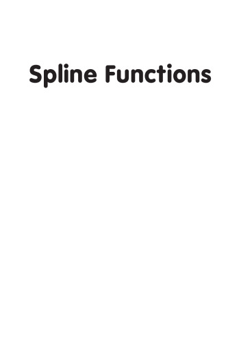Spline functions - computations methods.