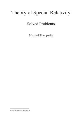 Theory of Special Relativity Solved Problems Michael Tsamparlis