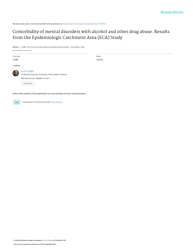 Comorbidity of Mental-Disorders with Alcohol and Other Drug Abuse