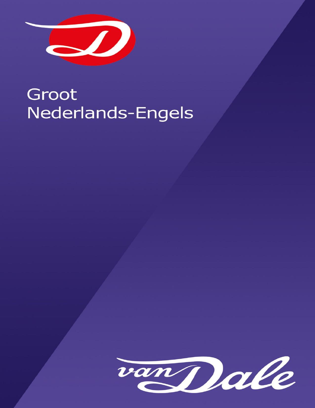 Groot woordenboek Nederlands-Engels