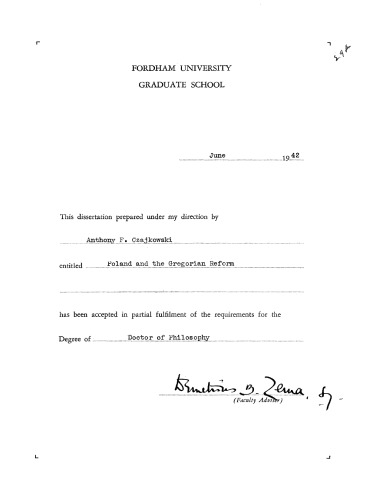 Poland and the Gregorian Reform