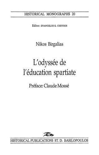 L’odyssée de l’éducation spartiate