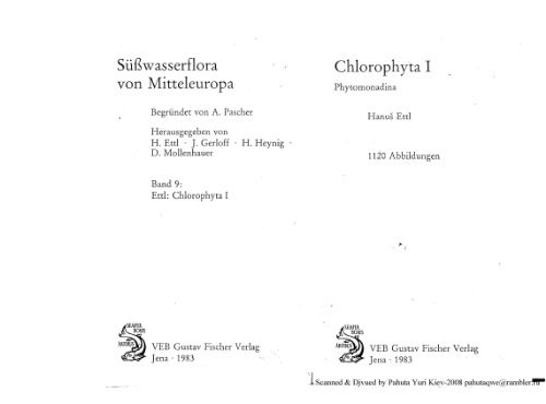Süßwasserflora von Mitteleuropa, Bd. 09: Chlorophyta I: Phytomonadina 