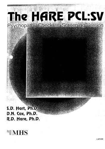 The Hare Psychopathy Checklist: Screening Version (PCL:SV)