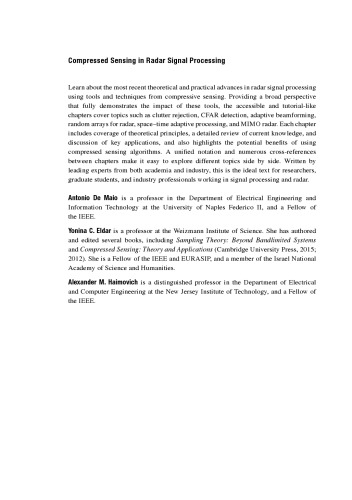 Compressed sensing in radar signal processing