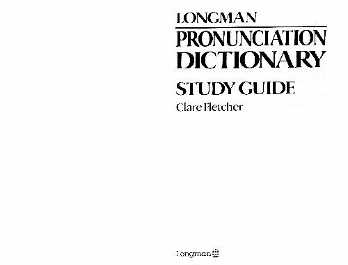 Pronunciation Dictionary