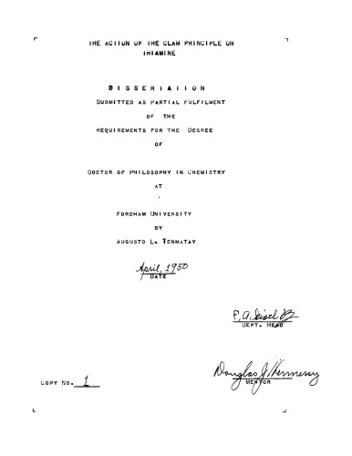 The Action of the Clam Principle on Thiamine