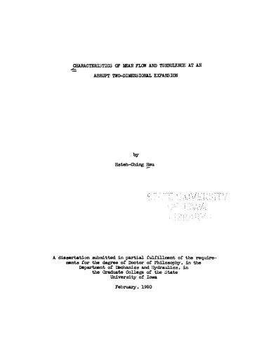 Characteristics of Mean Flow and Turbulence at an Abrupt Two-Dimensional Expansion