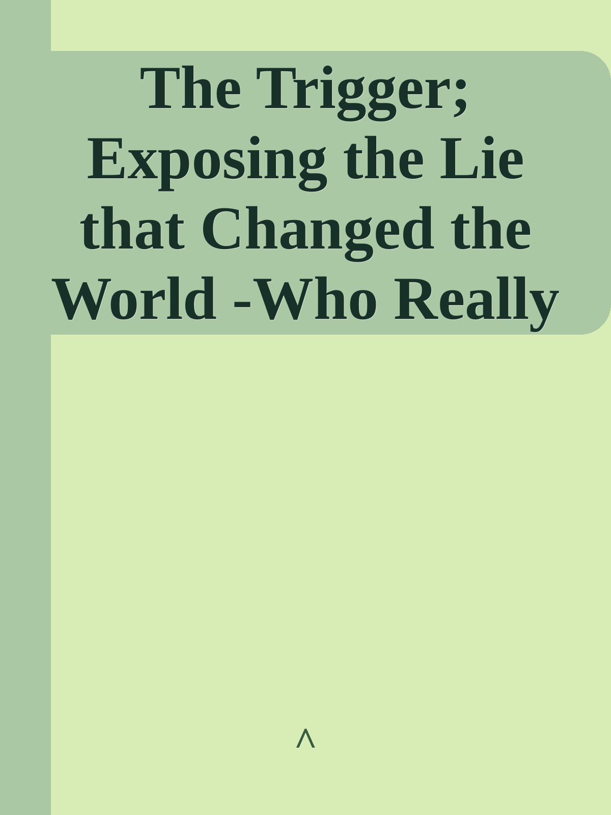 The Trigger; Exposing the Lie that Changed the World -Who Really Did It and Why [911truth]