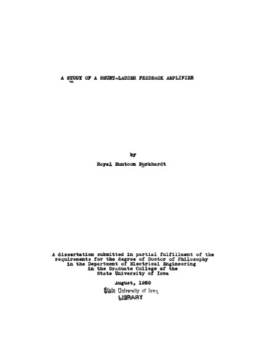 A Study of Shunt-Ladder Feedback Amplifier