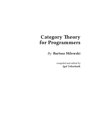 Category Theory for Programmers
