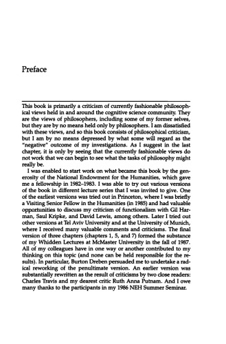 Representation And Reality