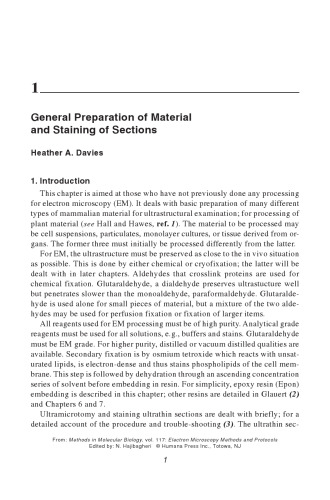 Electron Microscopy Methods and Protocols