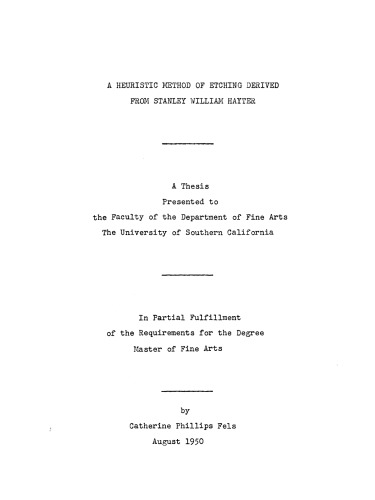 A heuristic method of etching derived from Stanley William Hayter