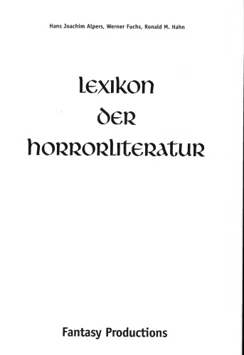 Lexikon der Horrorliteratur