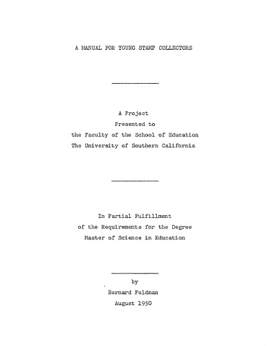 A manual for young stamp collectors