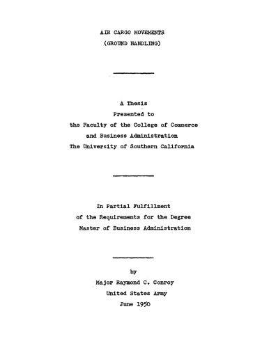 Air cargo movements (ground handling)