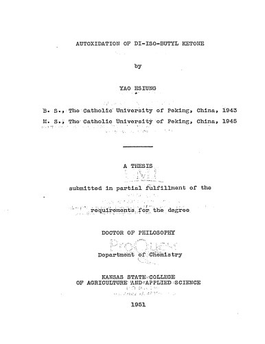 Autoxidation of di-iso-butyl ketone