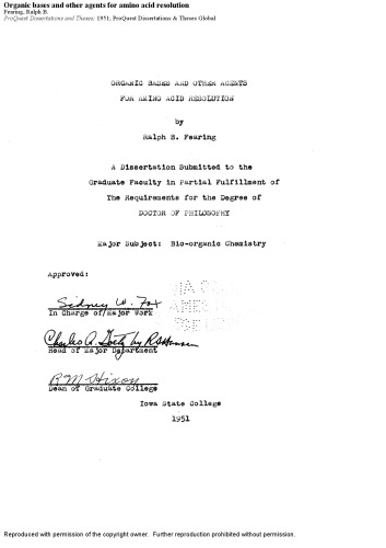Organic bases and other agents for amino acid resolution
