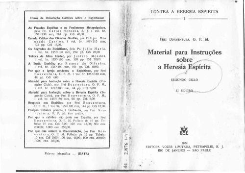 Manual para instruções sobre a heresia espírita