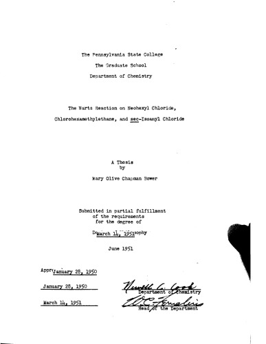 THE WURTZ REACTION ON NEOHEXYL CHLORIDE, CHLOROHEXAMETHYLETHANE, AND SEC-ISOAMYL CHLORIDE