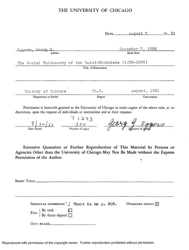 THE SOCIAL PHILOSOPHY OF THE SAINT-SIMONIANS (1824-1832)