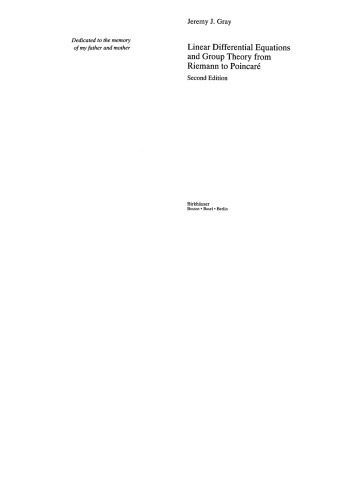 Linear ODEs and group theory from Riemann to Poincare