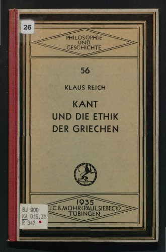 Kant und die Ethik der Griechen