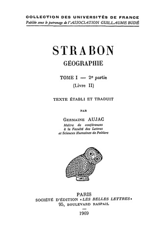 Strabon: Géographie. Tome I, 2e partie: Livre II