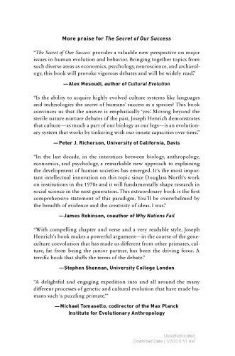 The secret of our success: How culture is driving human evolution, domesticating our species, and making us smarter