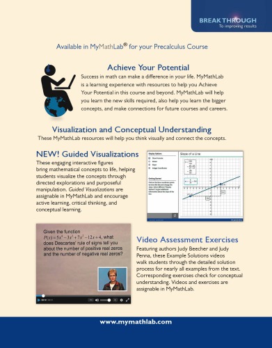 Precalculus: Graphs And Models, A Right Triangle Approach