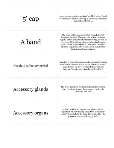 MCAT Biology Anatomy Flashcards