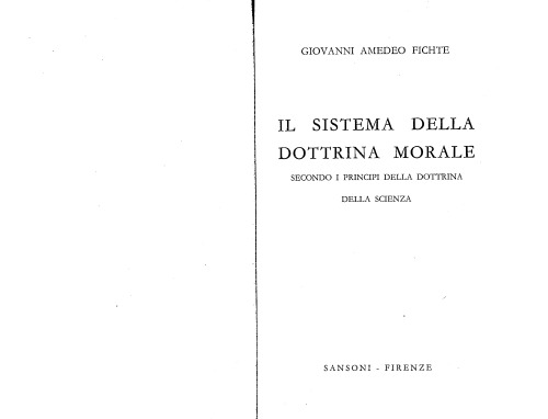 Il sistema della dottrina morale