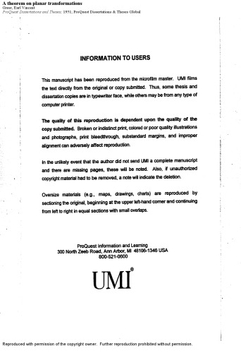 A theorem on planar transformations