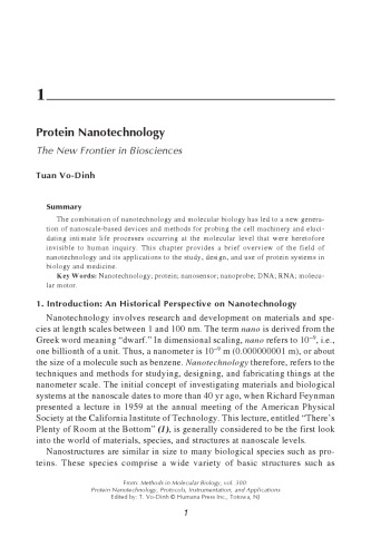 Protein Nanotechnology - Protocols, Instrumentation, And Applications