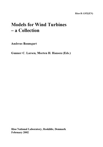 Models for Wind Turbines-a Collection Riso-R-1352