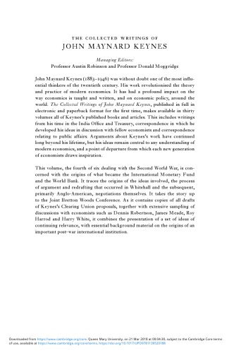 Activities 1940-1944: Shaping the Post-War World: the Clearing Union