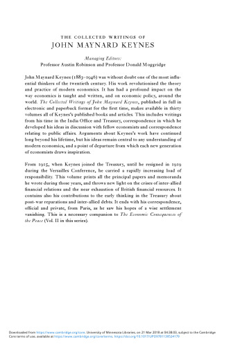 Activities 1914-1919: The Treasury and Versailles