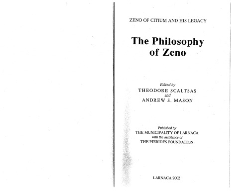 The Philosophy of Zeno
