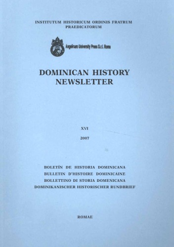 Dominican history newsletter