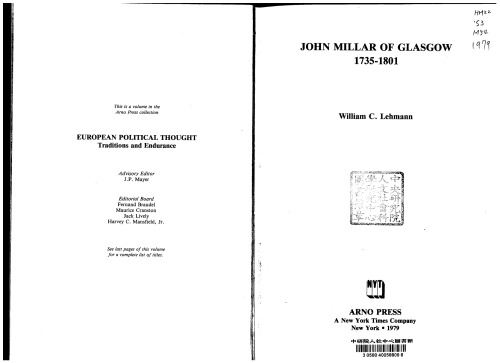 John Millar of Glasgow, 1735-1801