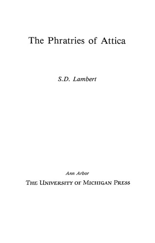 The Phratries of Attica