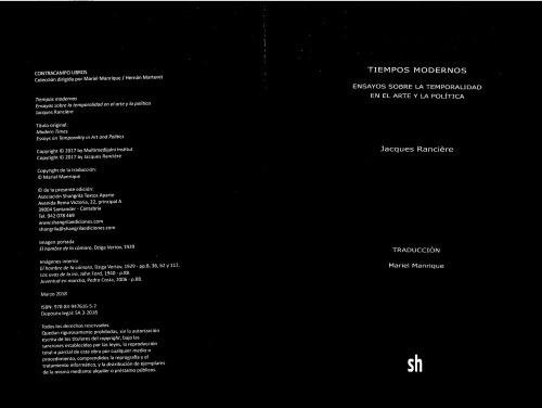 Tiempos modernos : ensayos sobre la temporalidad en el arte y la política