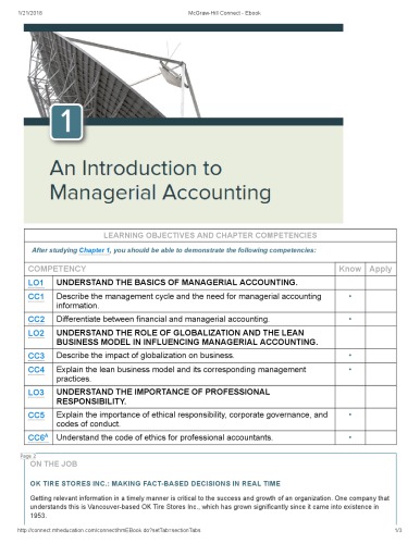 Managerial accounting : tools for business decision-making