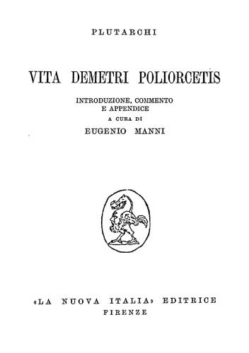 Plutarchi Vita Demetri Poliorcetis