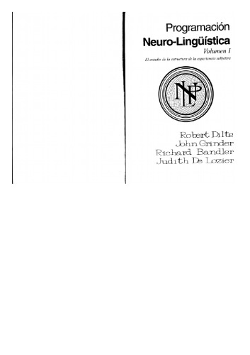 LA ESTRUCTURA DE LA MAGIA (V.1): LENGUAJE Y TERAPIA