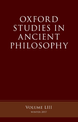 Oxford Studies in Ancient Philosophy - Volume LIII
